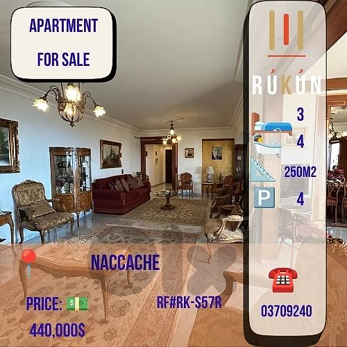 Apartment For Sale Naccashe 250 sqm 3Bdrm Sea & Mountain View $440K