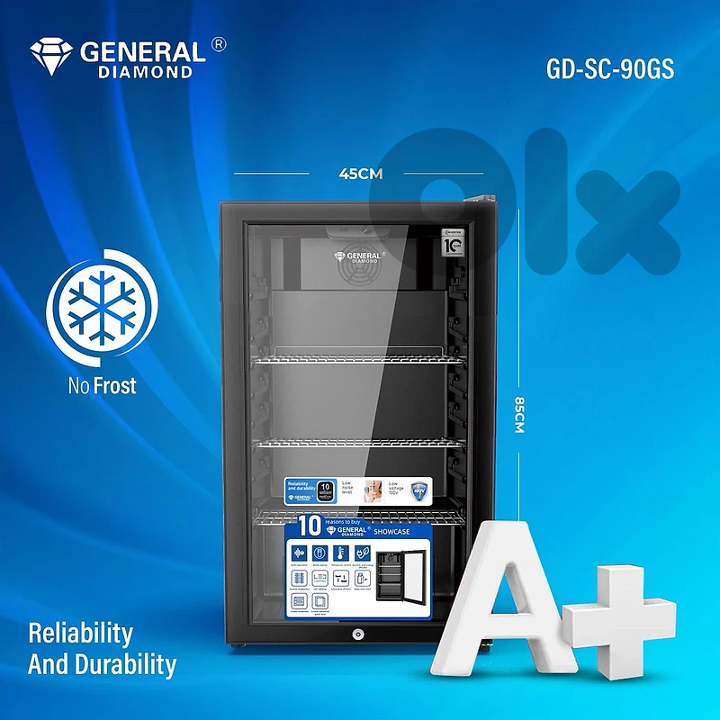 General Diamond Glass Door nofrost refrigerator