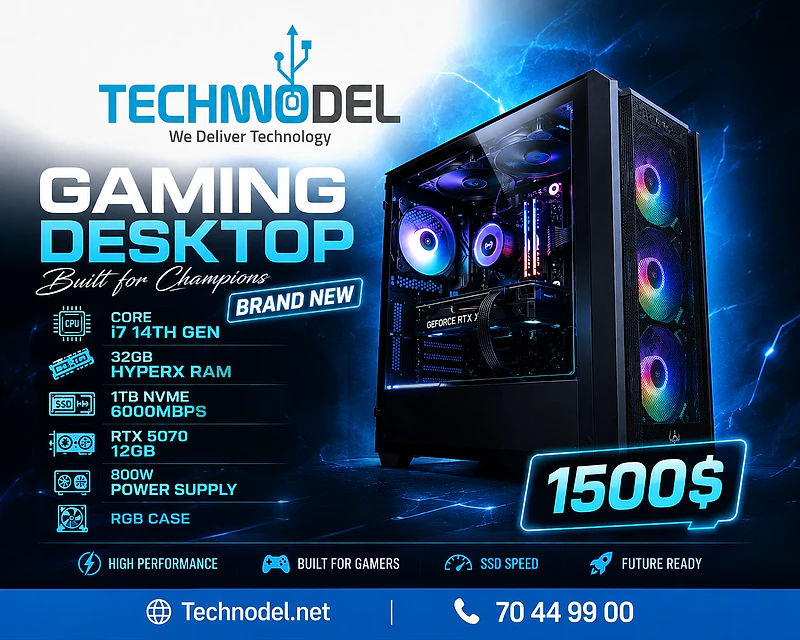 Gaming Desktop i7 14th Gen/32GB/RTX5070 NEW