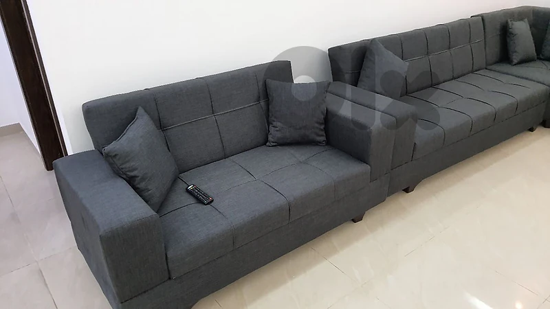 Dark Grey L-Shape Corner Sofa + Matching 2-Seater Set