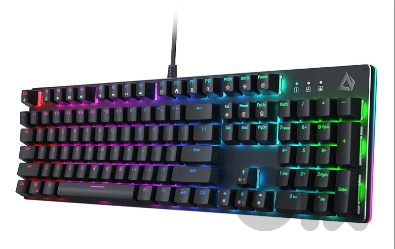 Aukey KM-G12 Wired Mechanical Gaming Keyboard, Lighting, Steel Body