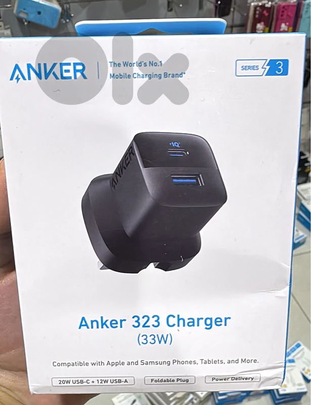 Anker 323 dual charger 33w 2 ports 3pin black A2331K11