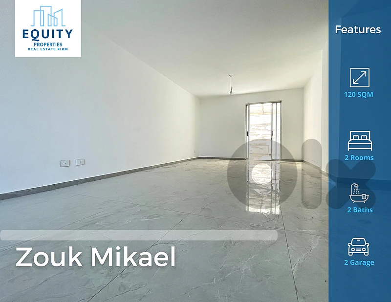 120 SQM Apartment For Sale In Zouk Mikael شقة للبيع #RK58926