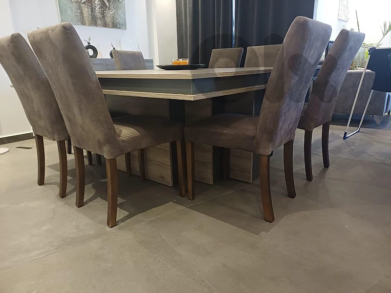 dining table and 8 chairs