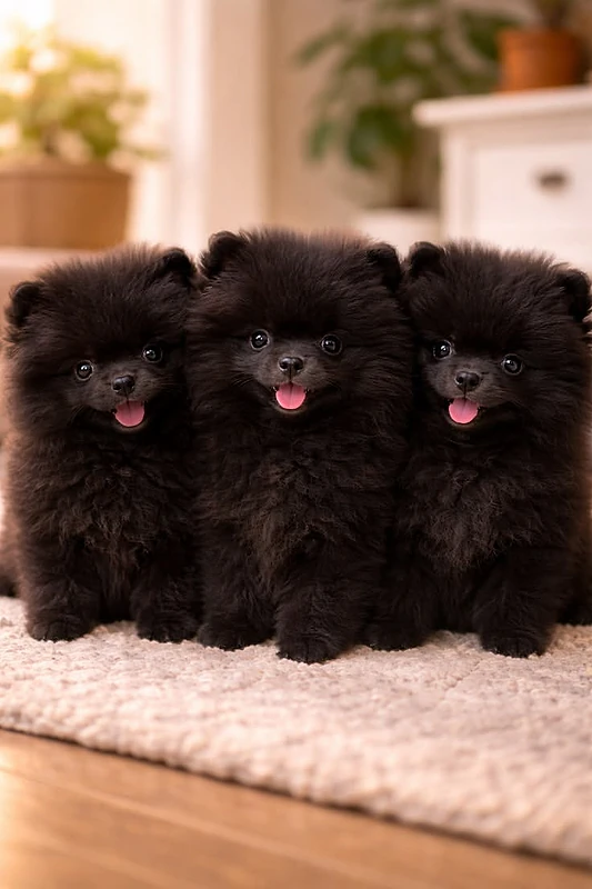 🔥 Rare Black Pomeranian Puppy – Cute, Fluffy & Ready Now! 🐾 🔥 Rare Black Pomeranian Puppy – Cute, Fluffy & Ready Now! 🐾