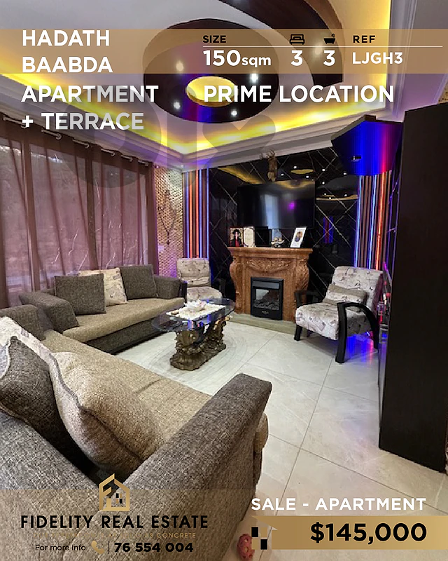 Apartment for sale in Hadath LJGH3 شقة للبيع في الحدث