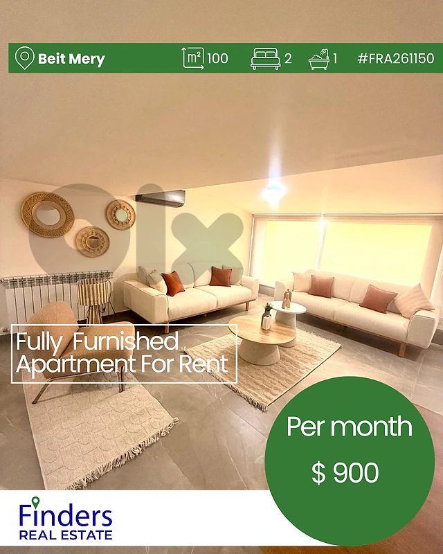 Apartment for rent in Beit Mery! شقة للإيجار في بيت مري!