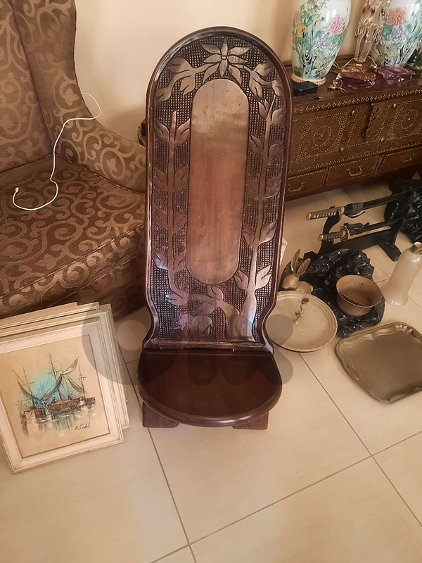 african 2 piece solid wood