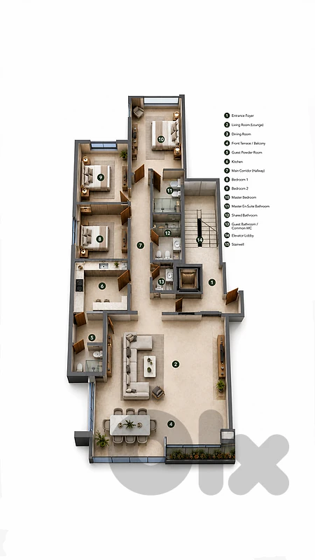 Brand New/ in the most calm area /Dawhet Aramoun /Azhar street