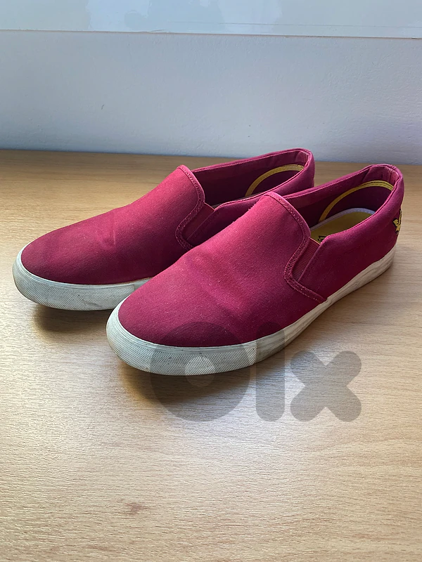 Lyle & Scott Slip-On Sneakers - Burgundy Red - Size 43 - Original