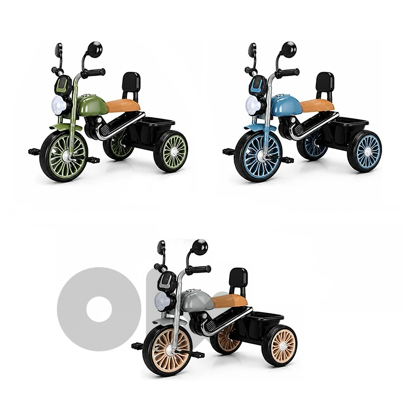 3-Wheel Motorcycle Ride-On Bike with Rear Storage - دراجة نارية 3-Wheel Motorcycle Ride-On Bike with Rear Storage - دراجة نارية