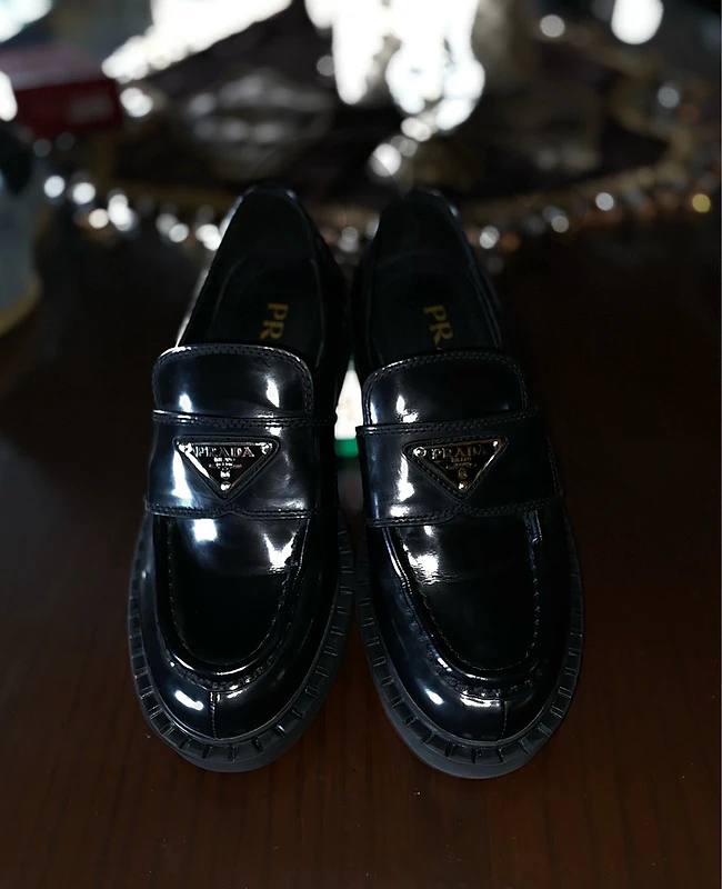 original prada loafers black /38