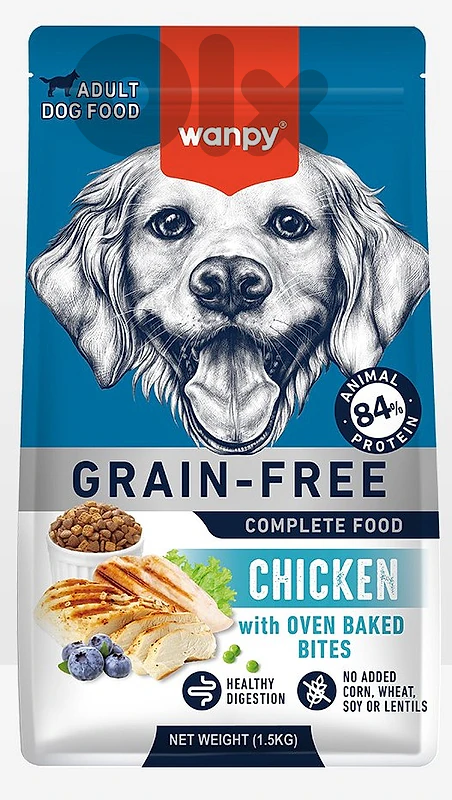 Wanpy Dog Dry Food - 1.5 Kg, Grain-free available in 3 Flavors