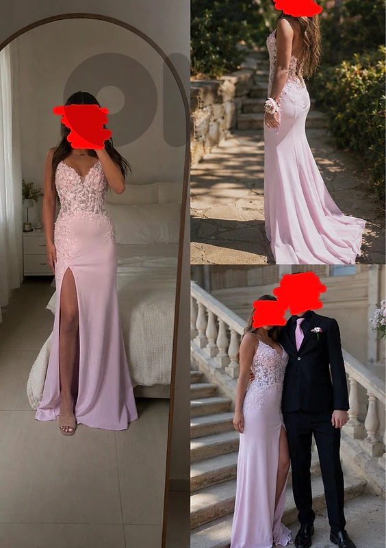 prom or wedding guest pink dress