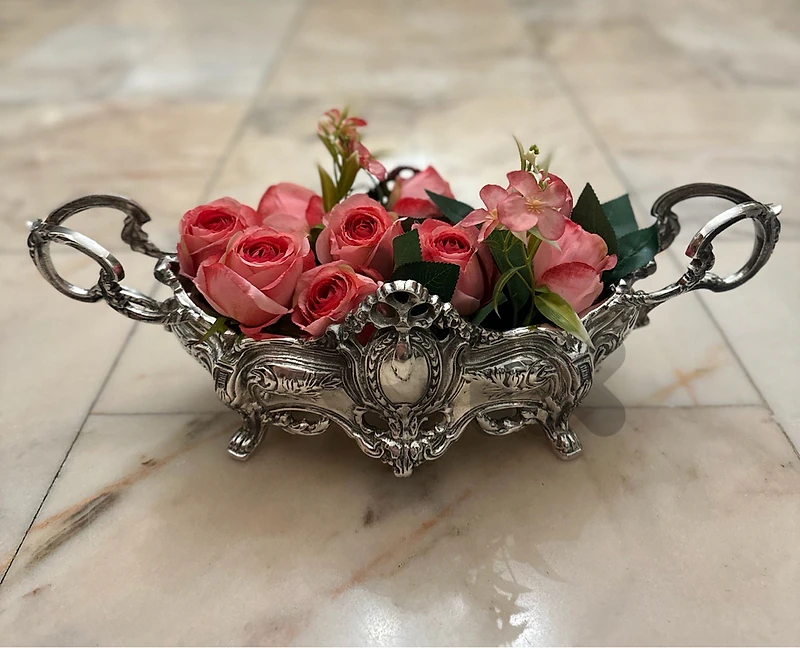 SILVER PLATED JARDINIERE MOYENNE (VINTAGE) - TOPKAPI
