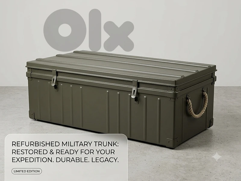 Heavy-Duty Military Metal Storage Trunk / Transport Case