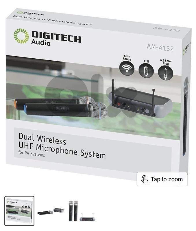 dual wirless uhf microphone system