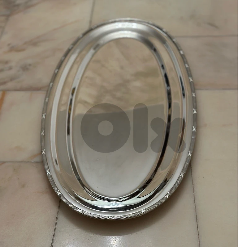 SILVER PLATED FISH PLATTER (70 cm wide)