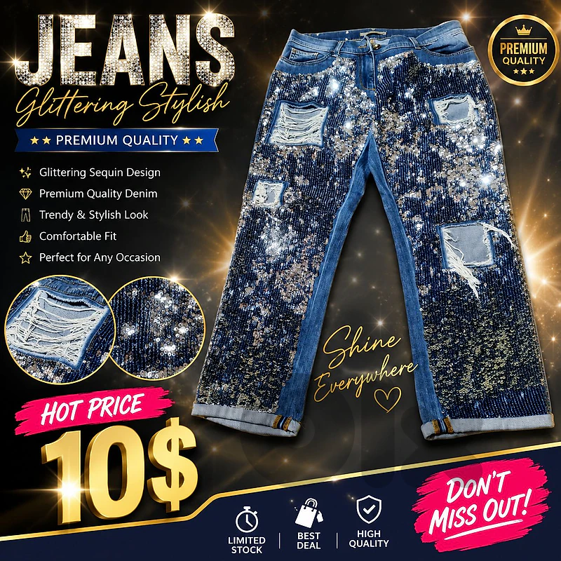 Jeans stylish glittering