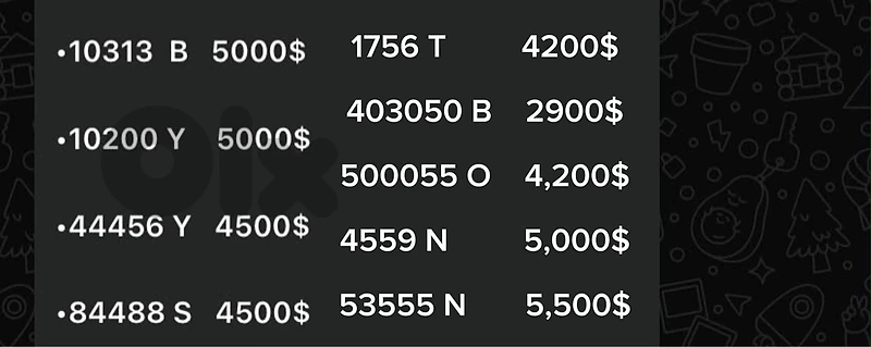 special numbers cars