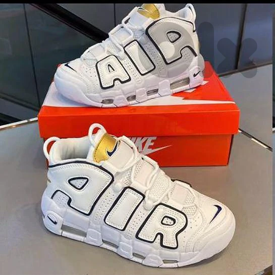 Nike Air More Uptempo White/Gold 1:1 Replica – Brand New