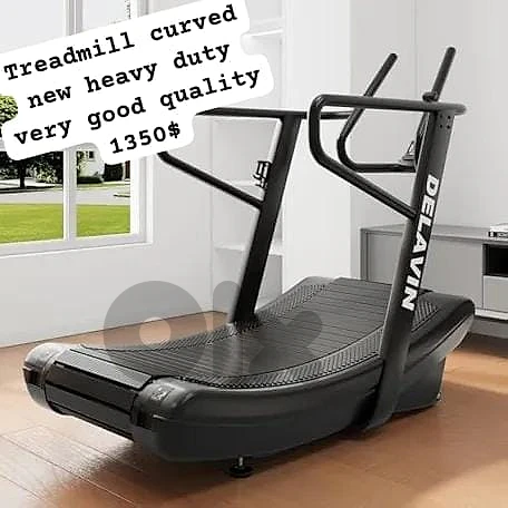 Treadmill curved new heavy duty very good quality 1350$