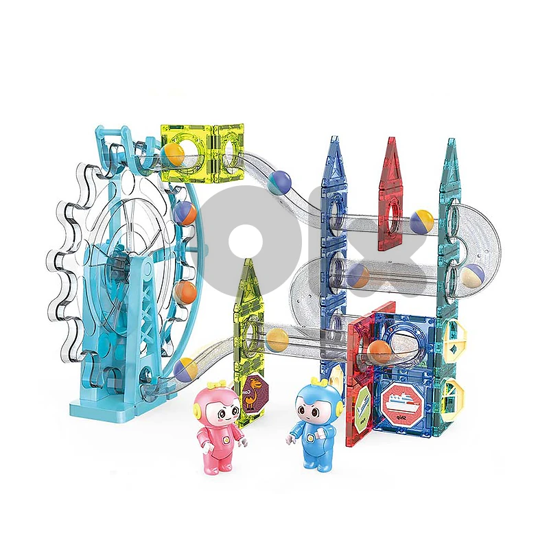 Magnetic Tiles Building Toy Set for Kids 109 Pcs -مجموعة بلاطات للبناء