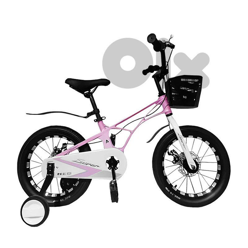 Fashionable Bike with Supporting Wheels and Basket 16" - دراجة عصرية