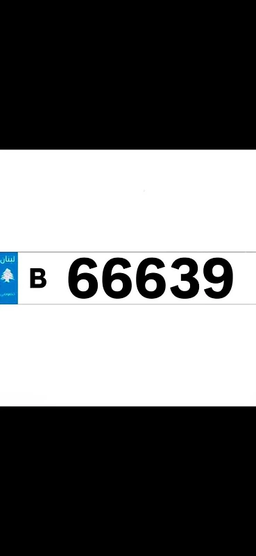 B  66639  Special Car Plate Number Sak Tokhsis Jehez