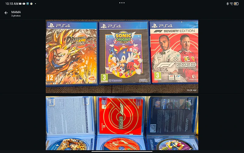 PS4 Game Bundle – Dragon Ball FighterZ + Sonic Origins Plus + F1 2020