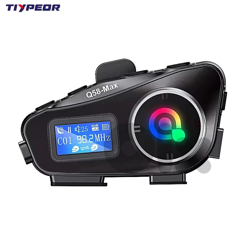 Q58 MAX - Motorcycle Helmet BT Intercom LED Lighting - TIYPEOR Q58 MAX - Motorcycle Helmet BT Intercom LED Lighting - TIYPEOR
