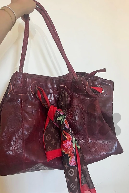 Large Burgundy Leather Bag