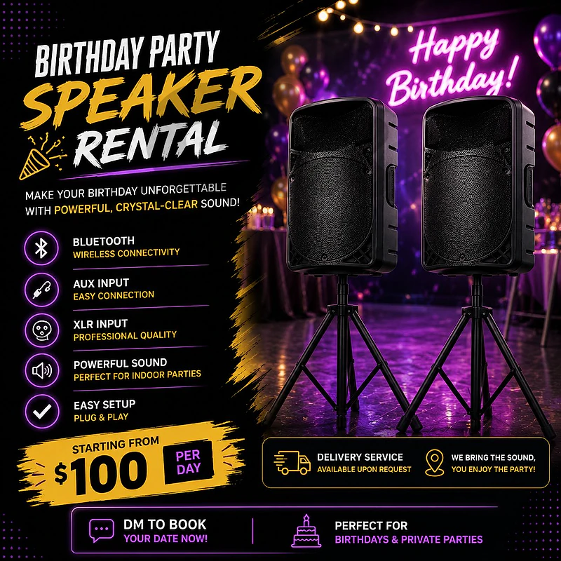 dj speakers for rent
