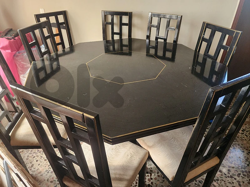 Dining table with 8 chairs
