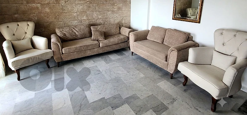 2 sofas - 2 arm chairs