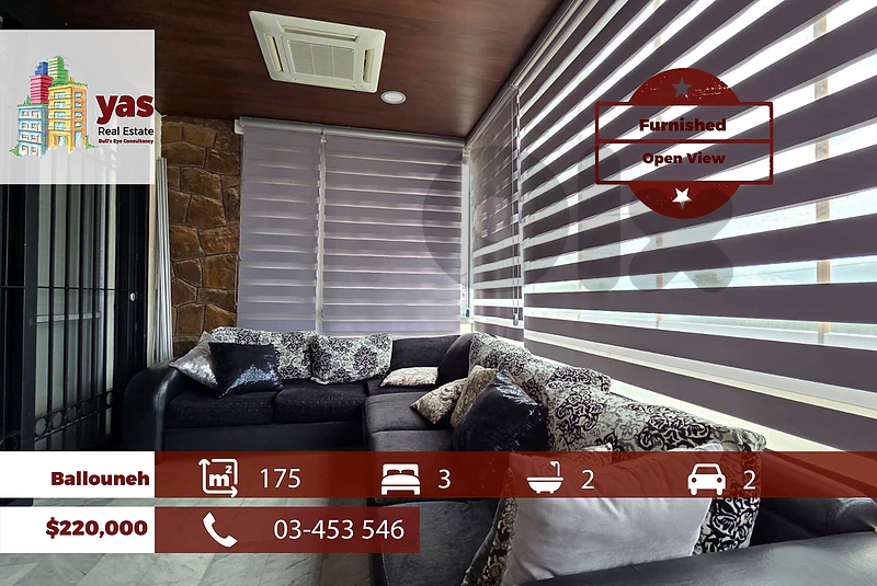 Ballouneh 175m2 | Furnished | Prime Location | Open View | TO