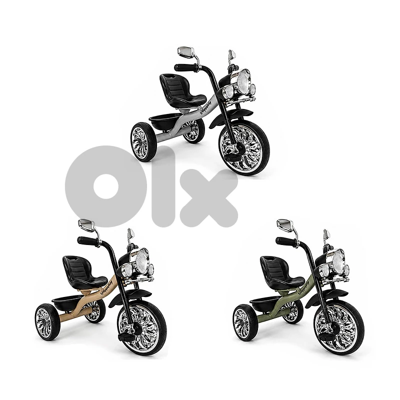 Kids Vintage Motorcycle-Style Tricycle - دراجة ثلاثية العجلات للأطفال