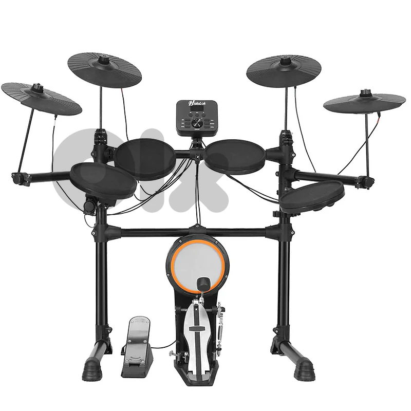 Electronic Drum Kit with Mesh Pads, Bluetooth & USB MIDI