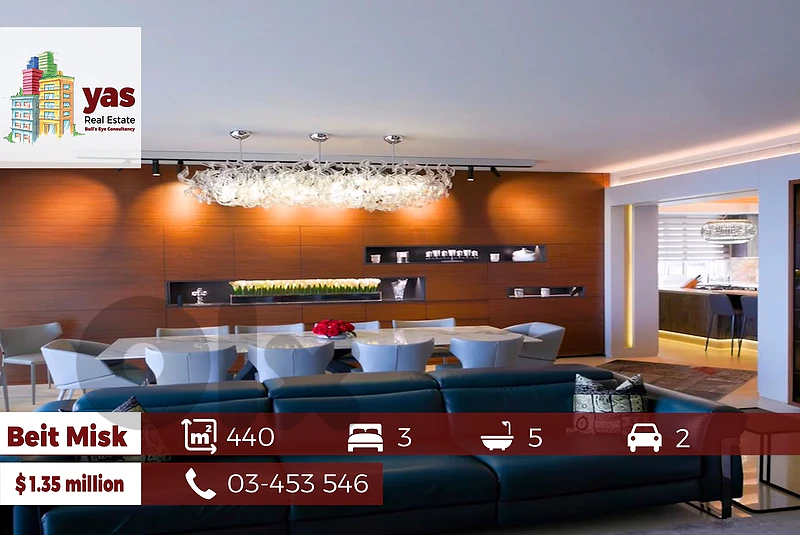Beit Misk 440m2 | Designer’s Signature |  Furnished | Panoramic View |