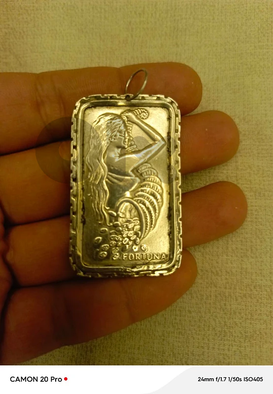 fortuna silver pendant