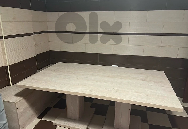 big table with benches