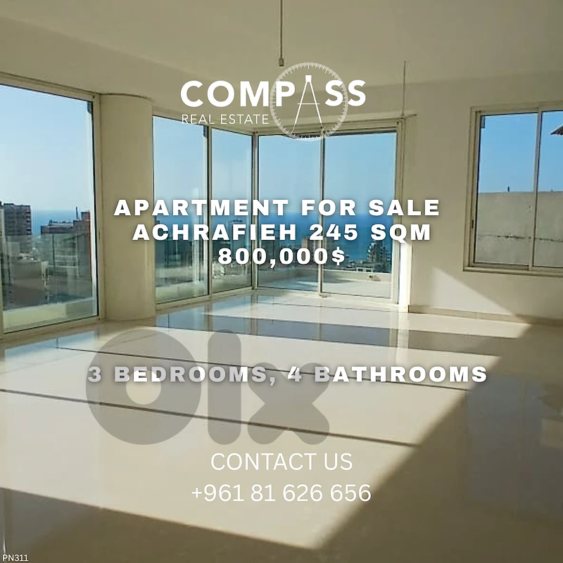 Apartment in Achrafieh 245 sqm