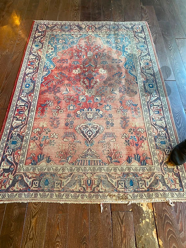 Authentic Handmade Vintage Persian (Ajami) Carpet