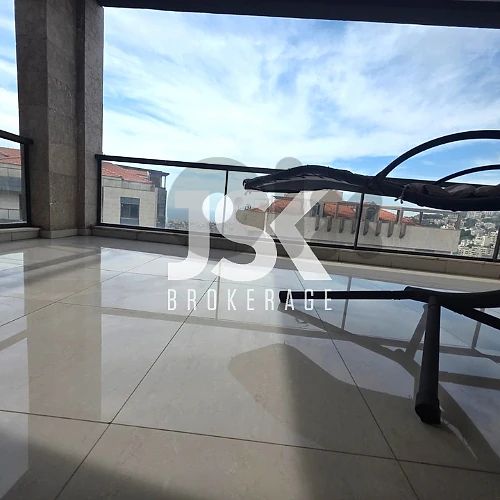 L21613 Duplex with Great View and a Terrace For Sale in Bsalim