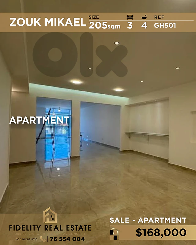 Apartment for sale in Zouk Mikael GH501 شقة للبيع في زوق مكايل