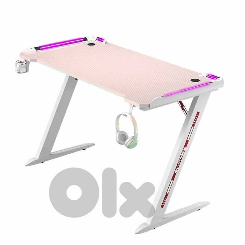 Pink and white Gaming Desk 120cm