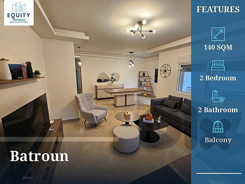 Furnished 140 SQM Apartment For Rent In Batroun #CT4798