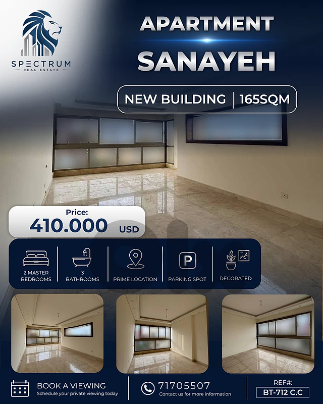APARTMENT FOR SALE IN SPEARS PRIME , (165Sq) , (BT-712)
