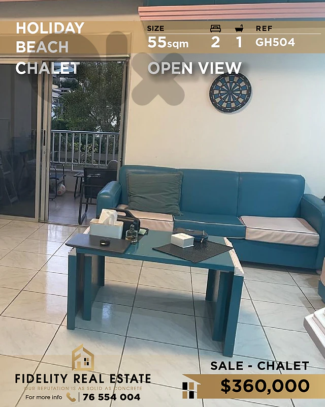 Chalet for sale in Holiday beach GH504 شاليه للبيع  في هوليداي بيتش