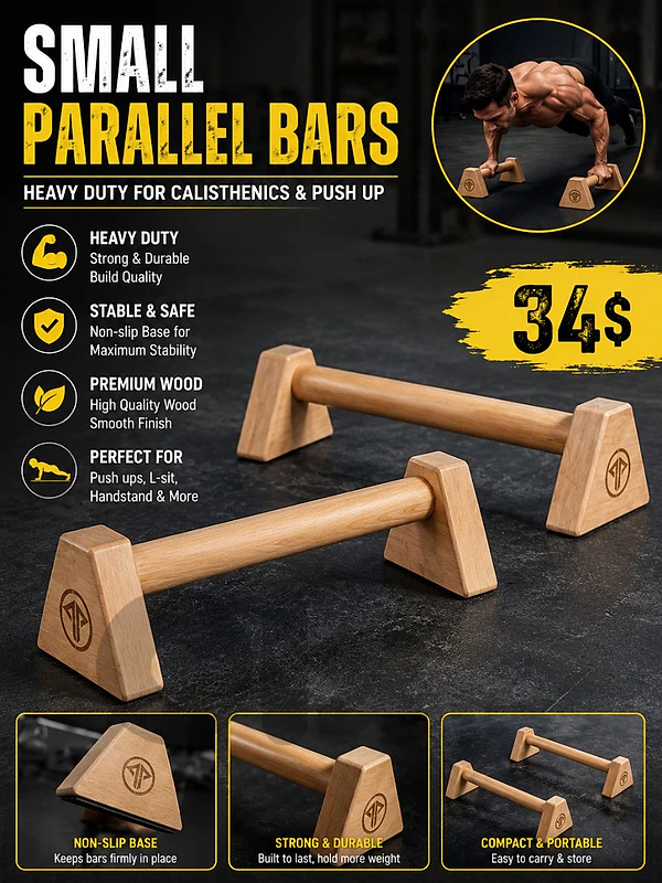 Small parallel bars new heavy duty for calisthenics and push up 34$